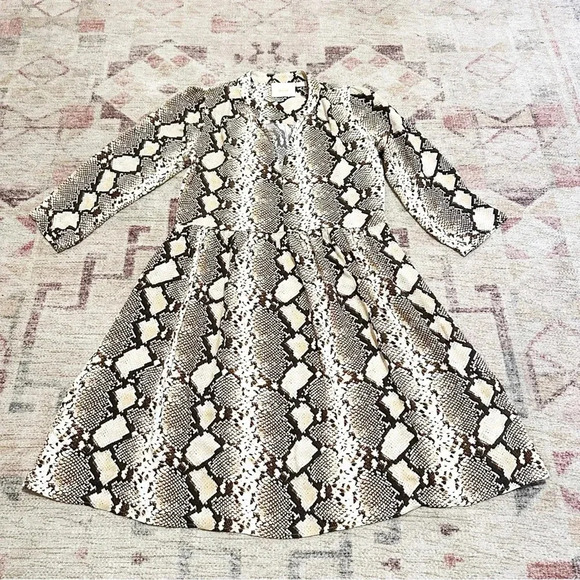 Maeve by Anthropologie Juno Snake Print Dress size XS Extra Small - Picture 6 of 16